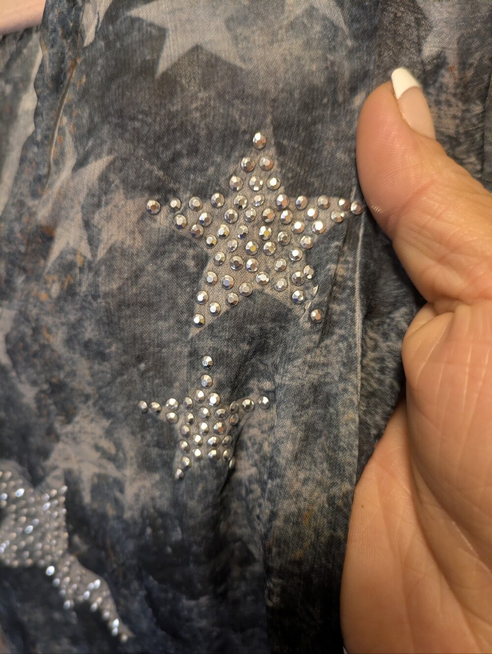 Cal Style USA Patriotic American Flag Midi Dress Rhinestone Stars Medium - Picture 4 of 13